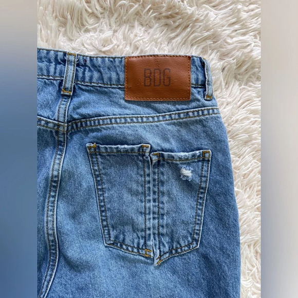 BDG UO flared ankle jeans distressed high rise washed blue cotton size 28 - Picture 6 of 10